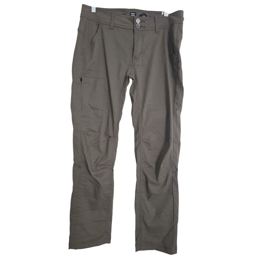 Prana NWT Hiking Pants Convertible Roll Up Ankle Outdoor Casual Slate Green Sz 8